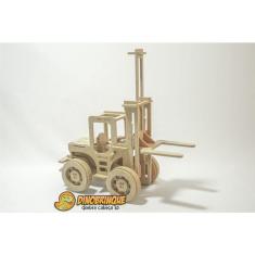 Imagem de Quebra Cabeça 3D empilhadeira 56 peças em mdf - dinobrinque