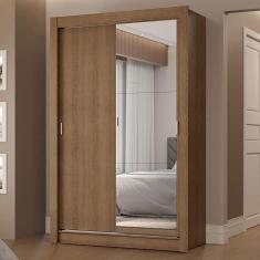 Imagem de Guarda-roupa Solteiro 2 Portas Correr Espelho 2 Gavetas