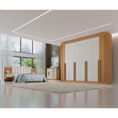 Imagem de Guarda Roupa Casal Grande 8 Gavetas - Daymont-Cinamomo/Off White - Móveis D`Doro