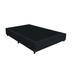 Imagem de Base Box Casal Suede Preto - 138x188x40 - DMA