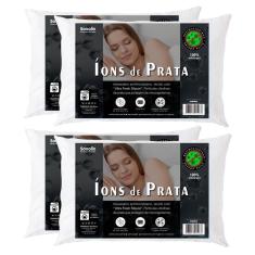 Imagem de Travesseiro Sonolin Íons de Prata 50x70cm Branco - 4 Unidades