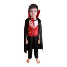 Imagem de Fantasia Vampiro Infantil de Halloween Com Capa - Fantasias Carol NA, 
