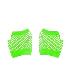 Imagem de Luva Arrastão Curta sem Dedos Colorida Fantasia Festa Verde