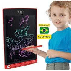 Imagem de Lousa Mágica COLORIDA Infantil Tela Lcd Tablet De Escrever E Desenhar 