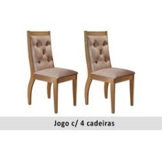 Imagem de Cadeira Rufato Ágata Imbuia (4 Unidades)-MDF Imbuia/Choco