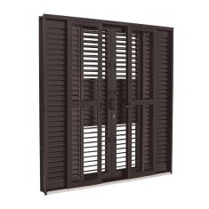 Imagem de Porta Balcão De Correr Multiflex Black Em Aço 217 X 200 X 16,5 Cm 6 Folhas Pratika Sasazaki