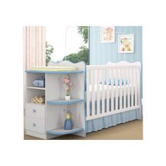 Imagem de Quarto Infantil Guarda Roupa com Cantoneira e Berço Cômoda Doce Sonho / - Qmovi