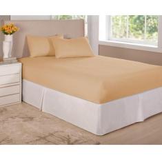 Imagem de Jogo De Lençol 3 Peças Queen 1,58M X 1,98M Nude Arrumadinho Enxovais