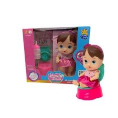 Imagem de Boneca Little Dolls Faz Xixi Com Privadinha - Divertoys