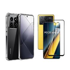 Imagem de Kit Capa Anti Impacto e Película 3D Compatível Com Xiaomi Poco X6 Pro 