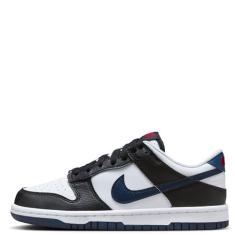 Imagem de Nike Tênis infantil Dunk Low (HJ9202-001, preto/branco/vermelho universitário), Preto/Branco/Vermelho Universitário/Azul-marinho, 17