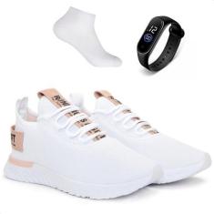 Imagem de Kit Tênis para Caminhada Feminino Academia Treino Musculação BF Shoes,