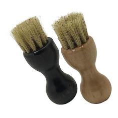 Imagem de 4 peças escova portátil escova de polimento de crina de cavalo aplicadores de cuidados com sapatos escova de limpeza multifuncional botas de tênis escova de limpeza de lavanderia shampoo + escudo esco