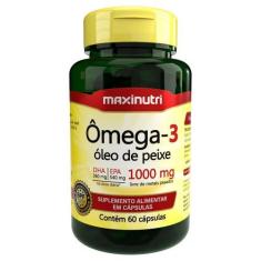 Imagem de Ômega 3 Óleo Peixe 60 Cáps 1000mg Maxinutri