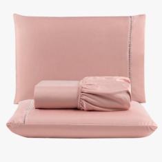 Imagem de Jogo Lençol Peletizado 400 Fios Casal 3 Peças Casa Hotel - Casa Show E