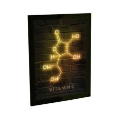 Imagem de Quadro Decorativo Composição Química Vitamina C Decoração Escritório Ciência Poster