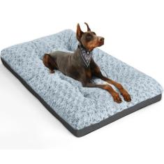 Imagem de Cama para cães POCBLUE Deluxe lavável XL Dog Crate Tapete 42x28cm cinz