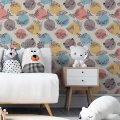 Imagem de Papel De Parede Adesivo Poá Borboletas N05014 0,58X3,00M