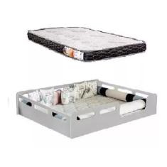 Imagem de Cama Casal Montessoriana Camila 100% Mdf + Colchão Casal 188x138x12 CM