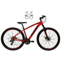 Imagem de Bicicleta Aro 29 Ksw Xlt 24v Freios Disco Hidráulicos Garfo Suspensão - Vermelho Tam.17