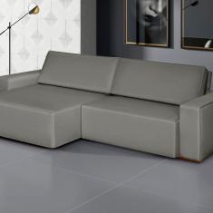 Imagem de Sofá Siena - Retrátil / Reclinável 220 Cm- Veludo Cinza