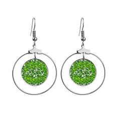Imagem de Brincos de argola com pingente de quatro folhas da Irlanda Dia de São Patrício