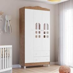 Imagem de Guarda Roupa Infantil Eloa 3 Portas 2 Gavetas Carolina Baby