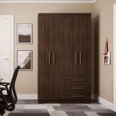 Imagem de guarda-roupa solteiro advantage 4 pt 3 gv capuccino wood