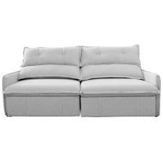 Imagem de Sofá Reclinável Moana 2,20 Metros em Linho Possui 5 Níveis de Reclinagem Gralha Azul