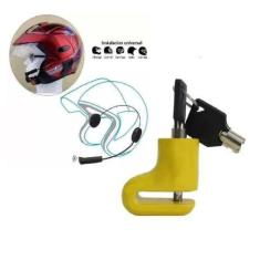Imagem de Kit Fone De Ouvido Capacete Mais Trava Cadeado Disco Moto Freio Anti f