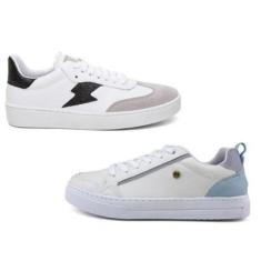 Imagem de Kit 2 Tênis Feminino Casual Sneaker Ajuste Cadarço Bardone-Masculino