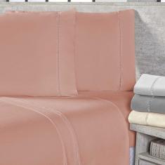 Imagem de Jogo De Lençol King Sofisty Percal 400 Fios 3 Peças - Rose