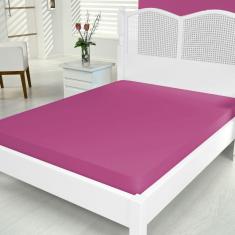 Imagem de Lencol Micropercal 300 Fios Avulso Com Elastico Queen Pink