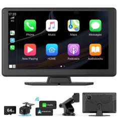 Imagem de Tela Carplay portátil 5K Dash Cam 9", estéreo automotivo com GPS - VyK