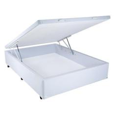 Imagem de Cama Box Baú casal branco sintetico 138X188 - RR COLCHOES