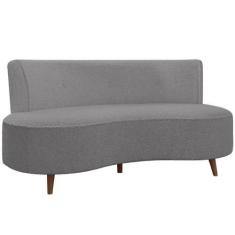 Imagem de Sofá Chaise Living 2 Lugares 160cm para Sala Istambul K01 Bouclê Cinza