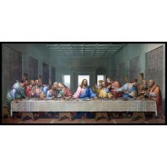 Imagem de Quadro A Santa Ceia - Giacomo Rafaelli - (releitura da obra de Leonardo Da Vinci) 30x60cm com Moldura
