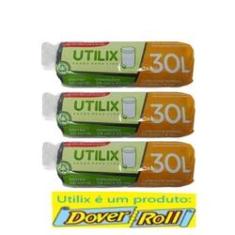 Imagem de Sacos para Lixo Utilix Dover Roll 30L  50 Un Kit com 03
