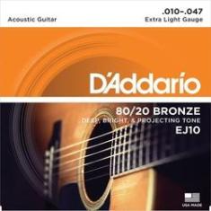 Imagem de Encordoamento 010 Violão Daddario Ej10 B Aço -1a MI extra