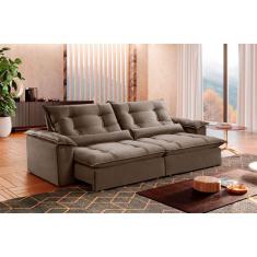 Imagem de Sofá Retrátil E Reclinável Apolo 2,10m 3 Lugares Bege