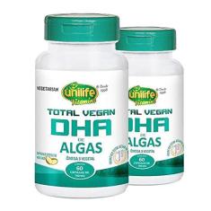 Imagem de Kit 2 DHA total Vegan Unilife 60 Cápsulas