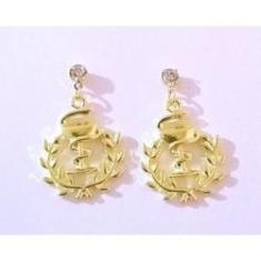 Imagem de Brinco Profissões Farmácia Farmacêutica Folheada A Ouro 18k