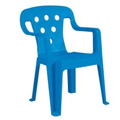 Imagem de Cadeira Plástica Tipo Poltrona Kids Azul 15151554 MOR