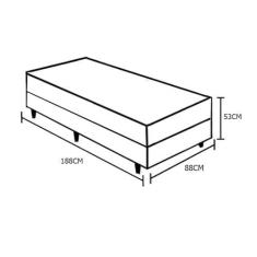 Imagem de Cama Box Conjugado Ortopédico Solteiro Uni Dream - Santo Box