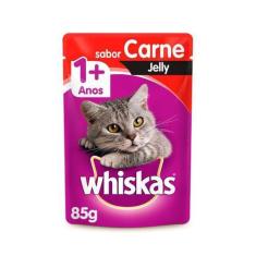 Imagem de Ração Úmida Whiskas Jelly Para Gatos Adultos Sabor Carne 85G - 1 Unida