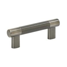 Imagem de Amerock | Puxador de armário de cozinha | Gunmetal | 76 mm e 96 mm (76 mm e 96 mm) de centro a centro | Bronx | 1 pacote | Ferragens para móveis | Puxador de armário | Puxador de gaveta de banheiro