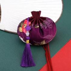 Imagem de Sachê com padrão de flores dragão barco festival brocado estilo étnico joias bolsas estilo chinês bolsa bolsa bolsa bênção saco