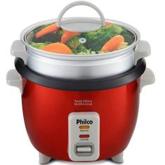 Imagem de Panela Arroz Elétrica Philco 3 Xícaras Risoto PPA3V 1,7L Cozinha no Vapor Tampa de Vidro