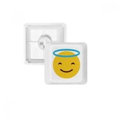Imagem de OFFbb Sorriso ângulo amarelo bonito chat online pbt nomes de teclas de teclado mecânico branco OEM não marcado imprimir