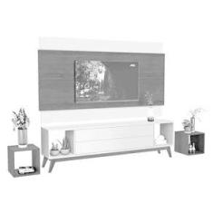 Imagem de Rack com Painel Delux 1.8 com LED Off White com Nature - MoveisAqui